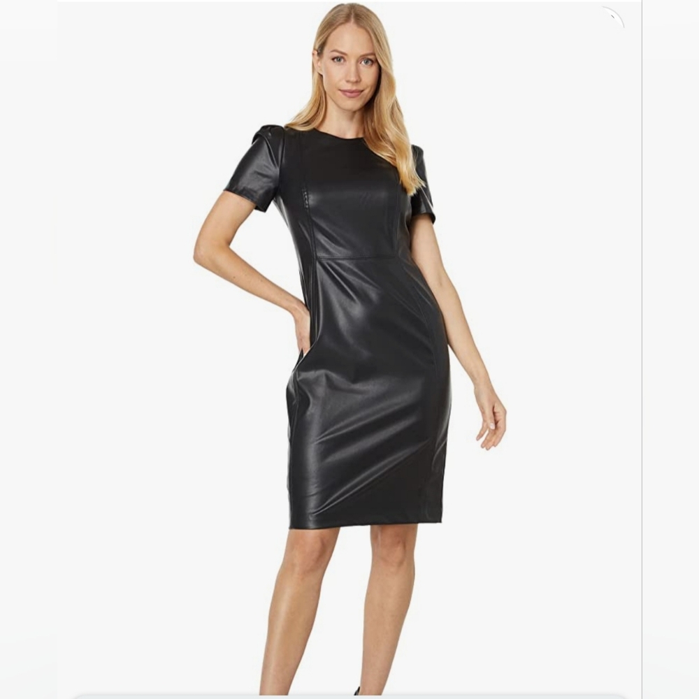 V Leather Dress - Picture 5 of 7